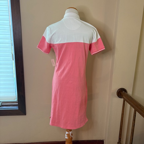 Aeropostale NWT Pink White Colorblock Polo Golf Dress Short Sleeve Casual Medium - Picture 2 of 8
